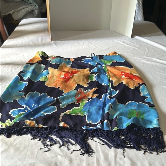 Lauren Ralph Lauren Blue and Orange Swim Sarong - Picture 6 of 7